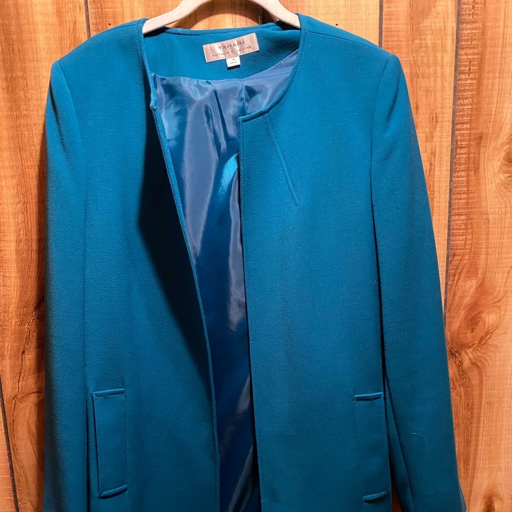 Teal, womens size 14  long Business jacket